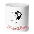 thumbnail image 1 of Black Skiing Winter Sport Illustration Rich and Rich Bank Saving Box Coin, 1 of 1