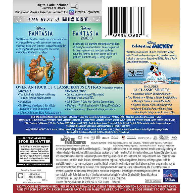 Amazon.com: Disney's The Best of Mickey: Fantasia / Fantasia