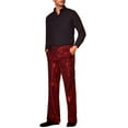thumbnail image 2 of INSPIRE CHIC Sequins Pants for Men's Metallic Wide Leg Glitter Bell Bottom Flared Pants 30 Red, 2 of 6