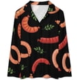 thumbnail image 4 of Top-kevin Women's Pajama Sets Seafood Fruit Pattern Long Sleeve Lounge Sets Pjs Sleepwear with Pockets, 4 of 12