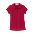 thumbnail image 5 of Port Authority Teen Female Regular Plain Short Sleeves Polo Red X-Large, 5 of 6