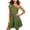 Army Green, variant on Women's One Shoulder Dresses Sleeveless Asymmetric Neckline Tie Knot Flowy Tiered Ruffle Mini Summer Dresses for Vacation Party