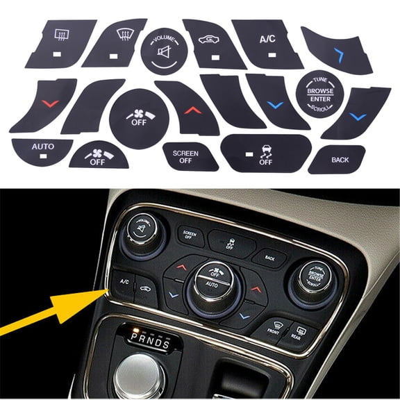 Phyun For Chrysler 200&300 2014-2017 A/C Climate Control Button Repair Decals Sticker