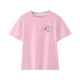 thumbnail image 5 of EGNMCR Father's Day Pinks Toddler Boy Girl Shirts Baby Boys Girl Comfortable Solid Color Father's Day Print Short Sleeve Cotton T-shirt Top-Pinks-150 - Spring/Summer Savings Clearance, 5 of 6
