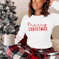 thumbnail image 5 of Craaazy Christmas Round Neck Long Sleeve Xmas Printed Shirts Funny Merry Christmas Sweatshirt Women's Tops Gifts, 5 of 9