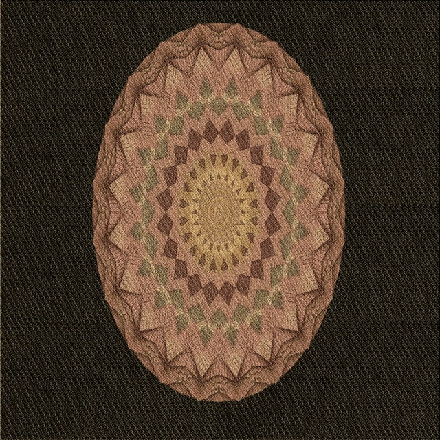 Ahgly Company Tapis d'Intérieur Lavable en Machine Carré Transitionnel Marron Sienne, 8 Pieds Carré