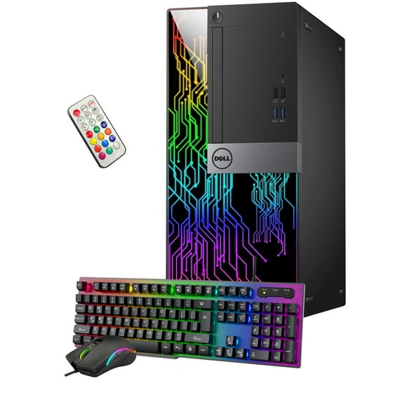 Dell OptiPlex Gaming Tower PC - Intel Core I5 8th Gen up to 4.10 GHz, 16GB DDR4 RAM, 512GB SSD, RX 550 4GB GDDR5, WIFI, Windows 11 Pro - Refurbished