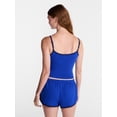 thumbnail image 3 of No Boundaries Sports Tank Top and Shorts Sleep Set, 2-Piece, Women's XS-XXL, 3 of 5