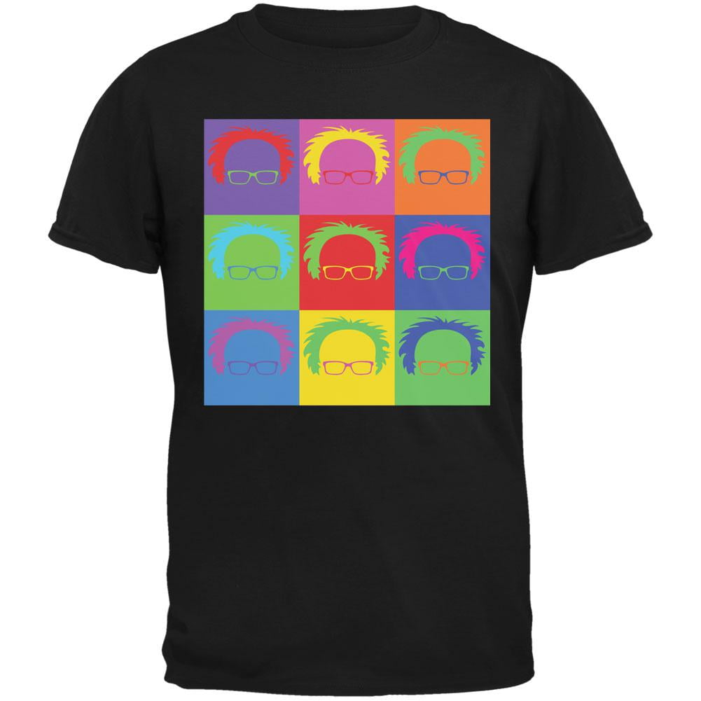 Election Bernie Sanders Hair Minimalist Pop Art Black Adult Sweatshirt