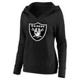 thumbnail image 2 of Women's Fanatics Maxx Crosby Black Las Vegas Raiders Plus Size Player Name & Number V-Neck Pullover Hoodie, 2 of 3