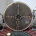 thumbnail image 3 of Joernso Meditation Finger Labyrinth Prayer Mindfulness Tool Relaxation Anxiety Relief Wooden Round Handheld Finger Maze Board Christmas Gift, 3 of 7