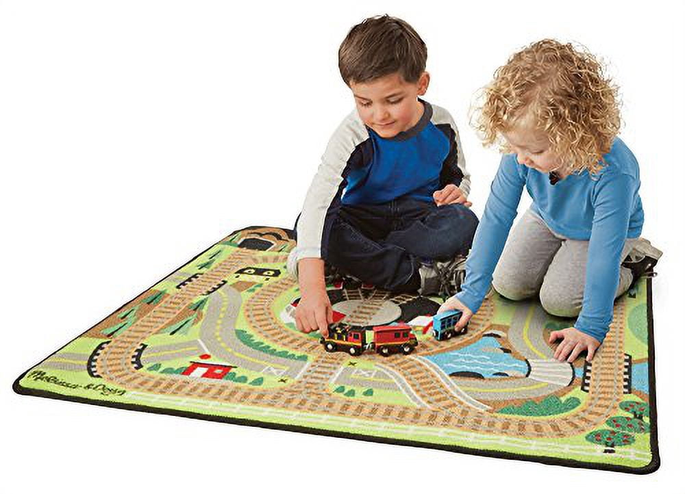 Melissa & Doug Around the Rails Train Rug