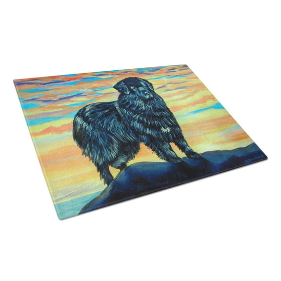 Carolines Treasures 7518LCB Newfoundland Glass Cutting Board Large, 12H x 16W, multicolor