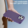 thumbnail image 2 of Allytechgroup Slim Carbon Fiber Texture Phone Case for Apple iPhone 15 Pro Max, Shockproof Soft TPU Bumper, Raised Edge Camera and Screen Protection, Lightweight Anti-Slip Cover, Purple, 2 of 8