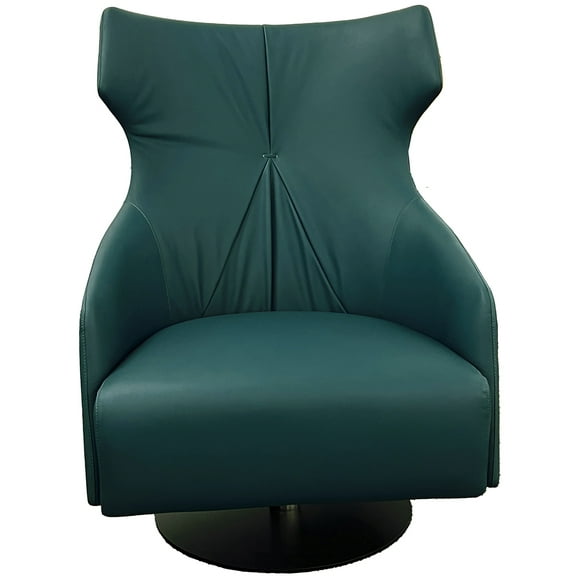 American Eagle Design EK-Y1013 Turquoise Swivel Top Grain Leather Accent Chair