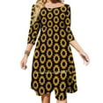 thumbnail image 2 of Rayures Marin avec Ancre Nœud Cœur Robe Évasée Design Mode Grande Taille Robe Ample Rayure Marin, 2 of 5