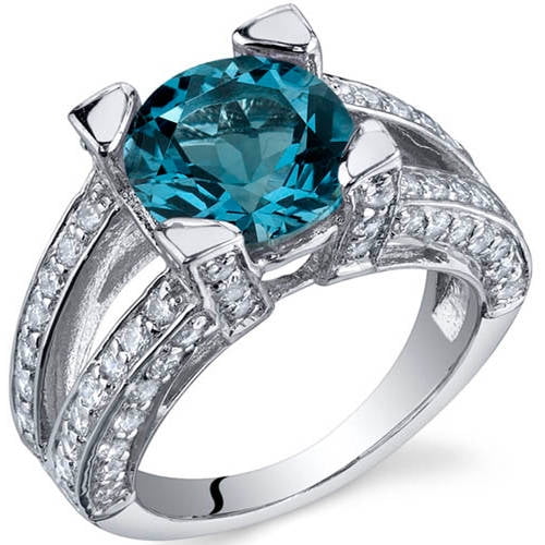 blue diamond cz ring