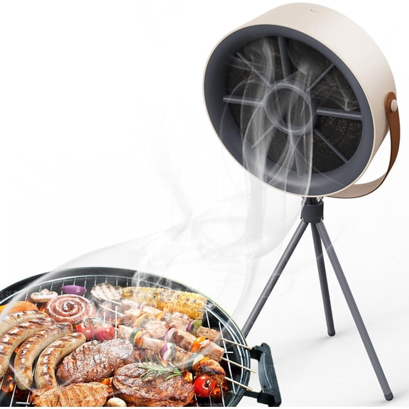Portable Range Hood, Tabletop Hood Range, Rechargeable 3-Speed Exhaust Fan, Adjustable, Portable Range Hood for Kitchen for Caravanning, Hotpot, and Barbecue, with Low-Noise Operation