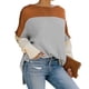 thumbnail image 4 of Suéter De Invierno, Suéter Cómodo Y Transpirable, Suéter Informal, Diseño De Empalme De Cuello Redondo Para Vacaciones Para La Vida Diaria ANGGREK Otros, 4 of 8