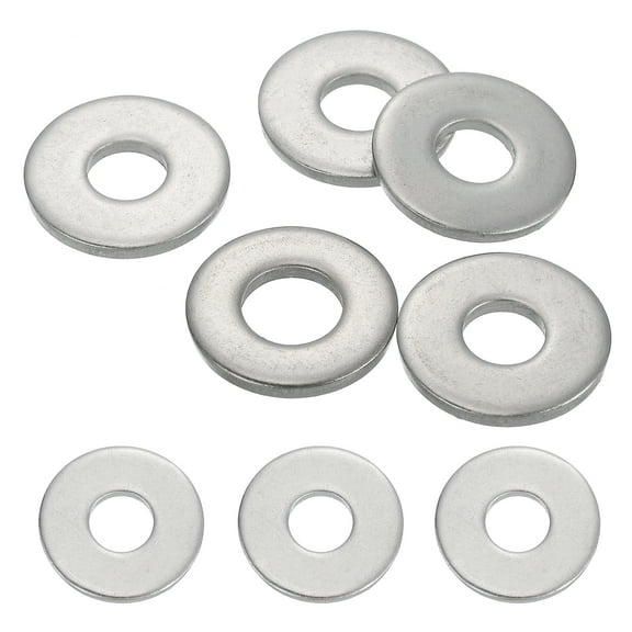 5 Pcs M10.5 304 Stainless Steel Flat Washers 10.5mm ID 28mm OD 3mm Thick, Silver