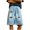 Blue, variant on Shorts Jeans for Men With Pockets Summer Casual Sports Waist Solid Color Jeans Shorts