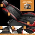 thumbnail image 5 of HQBQBUG Car Seat Covers Full Set for Mitsubishi Outlander Sport 2011-2025 5 Seats Waterproof Leather Front and Back Car Seat Covers Protectors Red,Full Set(2 Row 5 Seats), 5 of 10