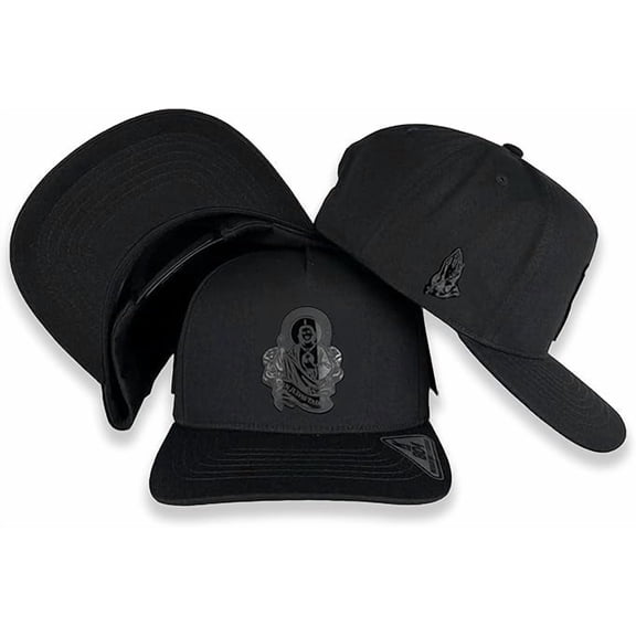 San Judas Placa Negra Snapback Hat, Classic Flat Bill Cap, Adjustable Baseball Cap for Men Women, Vintage Style Trucker Hat