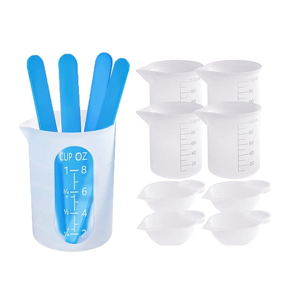 Scienceny Taza medidora de resina epoxi, artesanía DIY, tazas mezcladoras con juego de herramientas de palo, accesorio para artesano profesional Kits y herramientas para tallar 13 piezas/juego Scienceny TO010205-02