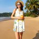 thumbnail image 3 of Fotbe Golf Icons And Golfer Vestido de Verano sin Mangas para Mujer – Vestido Midi Línea A, Estilo Camiseta Floral, Vestido Playero Casual y Fluido, 3 of 7