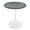 Black, variant on LeisureMod Bristol 27" Round Dining Table with MDF Wood Top and White Steel Pedestal Base for Kitchen and Living Room in White