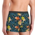 thumbnail image 5 of Balery Blue Floral Men's Boxer Briefs, Soft and Breathable Cotton Underwear with nylon Waistband-Large, 5 of 9