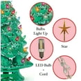 thumbnail image 5 of Milltown Merchants Multi-color Light Tabletop Christmas Tree, Ceramic Emerald Green, 15.5", 5 of 5