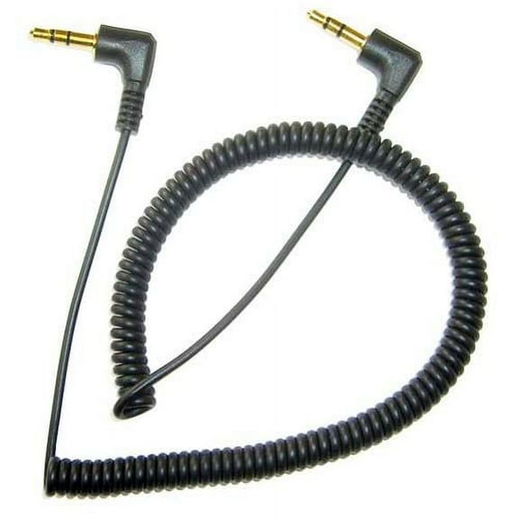Black Coiled Aux Cable Car Stereo Wire Compatible With LG Stylo 2 Plus, Q7 Plus Q6, Premier LTE, Lancet, K8 V K7 K30 K20 V Plus, K10, G7 ThinQ G6 G5 G4 G3 Vigor, G Stylo Pad X8.3 N5R