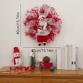thumbnail image 3 of 15.7" Santa Claus Wreath - Christmas Wreath with Plush Santa Claus for Front Door, Artificial Xmas Decorations Hanging Garland Winter Rustic Wreath, 3 of 6