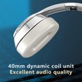thumbnail image 4 of Bluetooth Headphones for Kids, Wireless Headphones with Microphone Includes Aux Cord, Volume Reduced Kids Foldable Headphones for School, Home, or Travel,White, 4 of 6