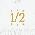 thumbnail image 4 of Inktastic Half Birthday Gold Stars Girls Baby Dress, 4 of 5