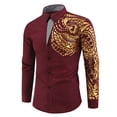 thumbnail image 1 of Brondbend Get It Today Mode Décontractée Sports Mode Imprimé Slim Manches Longues Col Rabattu Haut/chemise Get It Today, 1 of 4