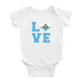 thumbnail image 1 of Love San Marino Flag Heart Boy Girl Bodysuits (White, 3-6 Months), 1 of 5