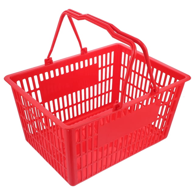 WRITWAA 1 Pce Panier de Courses Pratique Rouge avec Finition Soignée pour Rangement et Utilisation en Centre Commercial