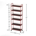 thumbnail image 6 of JRHRXXY 6-Tier Slim Rolling Storage Cart,10"Wide Mobile Metal Cart for Kitchen,Bathroom,Small Space, 6 of 11