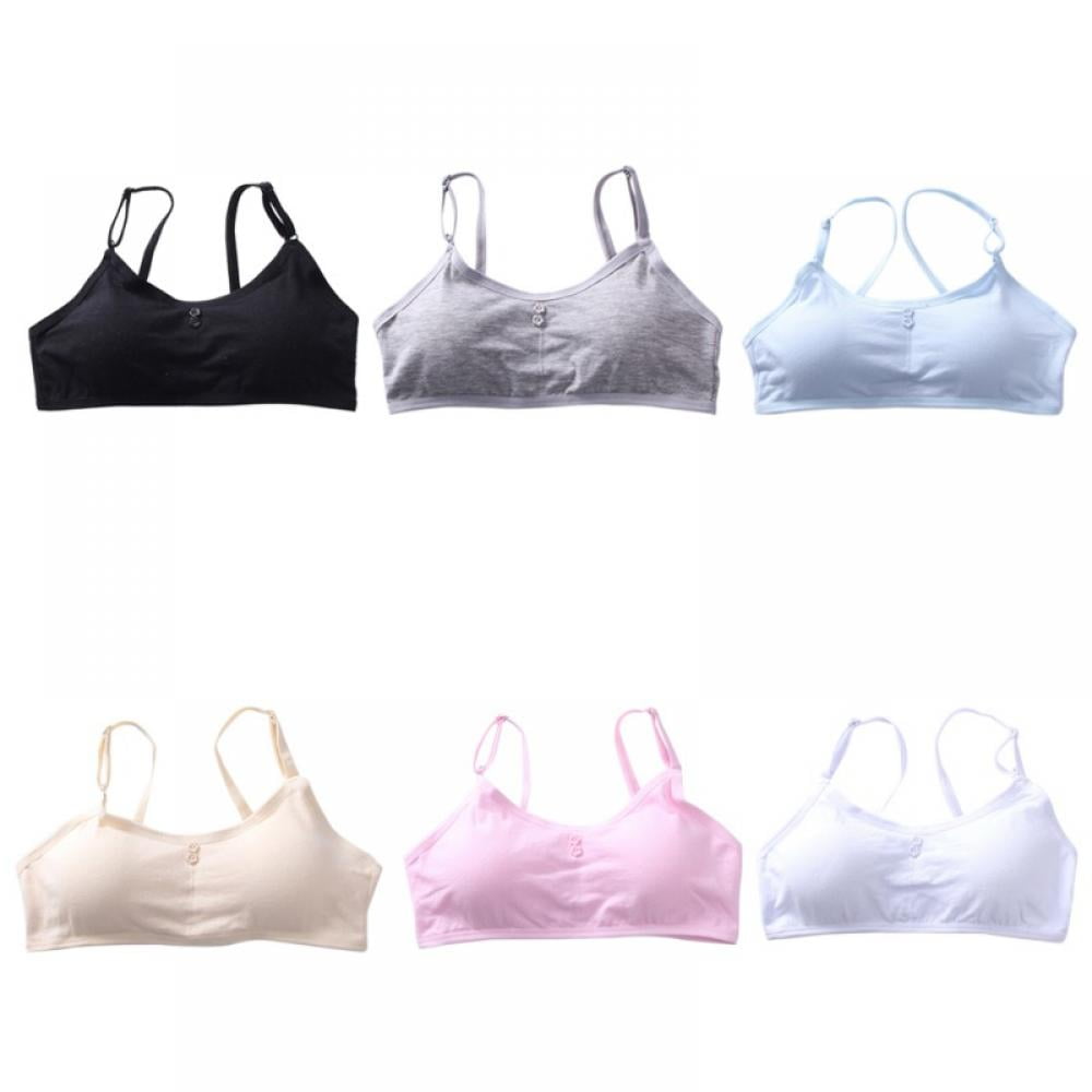 Teenager Bras Soft Padding 6 pack of Cotton Bra A cup, Size 32A (6090) 