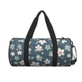thumbnail image 2 of Fotbe Blue Flower Pattern Foldable Sports Gym Bag with Wet Dry Pocket, Ultralight Travel Bag, Large Capacity Duffel Bag, Splash Proof Carry on Bag, Overnight Bag, Weekender Bag, 2 of 8