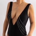 thumbnail image 2 of Sexy And Simple Multi Layer Tassel Chest Chain Bikini Necklace Exaggerated Metal Body Chain Body Chain Shot, 2 of 6