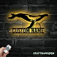 thumbnail image 3 of Craftnamesign Custom Mama Baby Whale Metal Wall Art LED Light, Custom Dolphin Lover Name Sign, 3 of 5