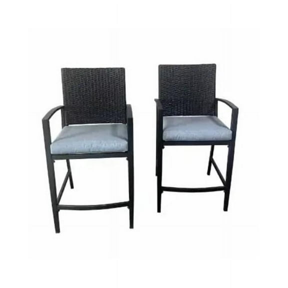 Woodard 140540 Steel High Chair, Black - Pack of 2