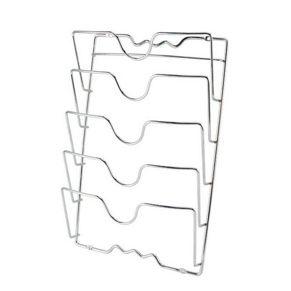 Pot Lid Rack 5-layer Slot U-shaped Pot Lid Storage Holder Pot Cover Organizer Wall Mount Kitchen Accessories