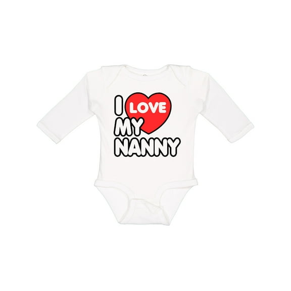 Inktastic I Love My Nanny Boys or Girls Long Sleeve Baby Bodysuit