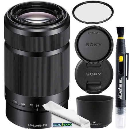 Sony E 55-210mm (SEL55210) F4.5-6.3 OSS Lens for Sony E-Mount Cameras (Black) With