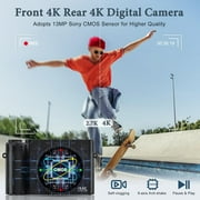 4K Digital Camera 64MP for Photography Autofocus Dual Lens Vlogging Camera for YouTube 32GB SD Card