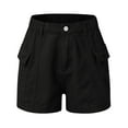 thumbnail image 5 of Sngxgn Womens Casual High Waist Cargo Shorts with Pockets Summer Short Pants(Black,XXL), 5 of 6